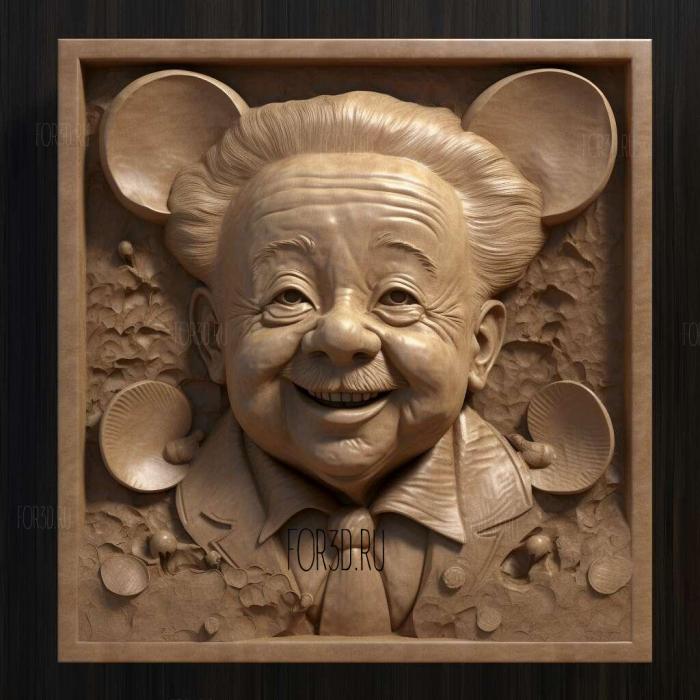 Mickey Rooney 3 stl model for CNC